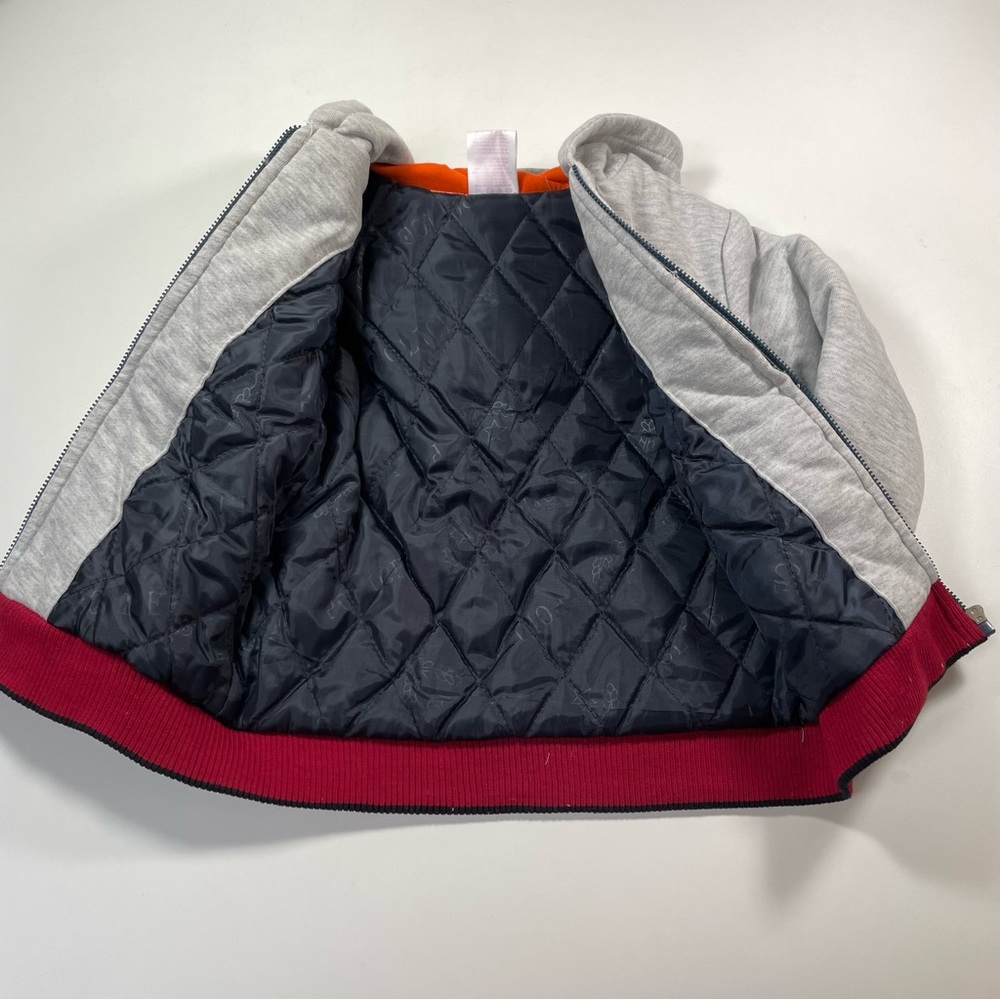 NWOT Quilted Light Gray Zip Up Hoodie Jacket Size 3T